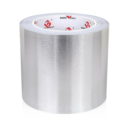 BOMEI PACK Aluminum Foil Tape, Heavy Duty Metal Foil Tape, High Temperature by BOMEIPACK