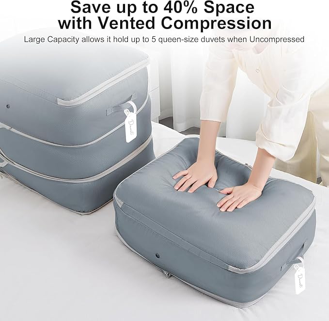 DIMJ Comforter Storage Bag - 110L Ultra Space Saving Self Compression Organize - Image 3