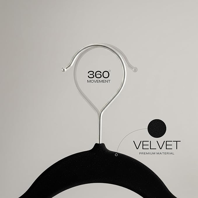 Utopia Home Velvet Hangers 150 Pack – Luxury Non-Slip Slim Pant & Coat Hangers - Image 7