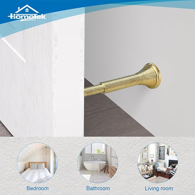 HOMOTEK 4 Pack Telescoping Spring Door Stoppers, Extended from 3-1/8 to 4-1/4 - Image 6