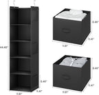 YOUDENOVA Hanging Closet Organizer, 5 Tier Hanging Closet Shelves - Image 3