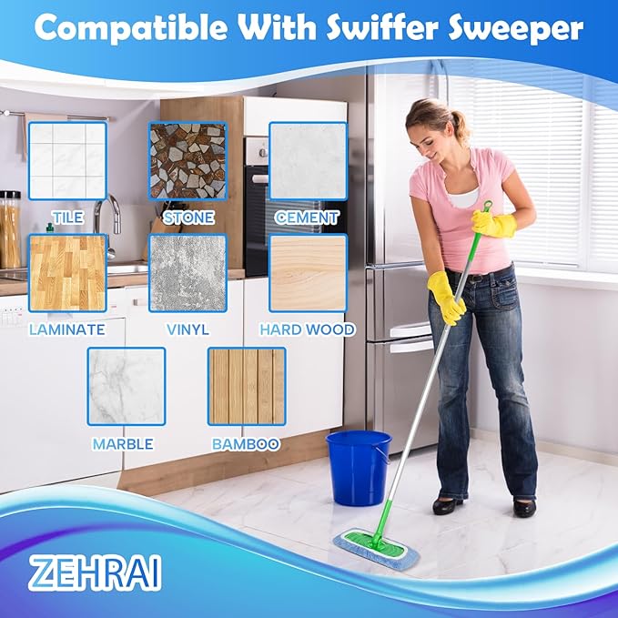 6 Pack Reusable Microfiber Mop Pads Compatible - Image 7