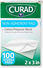 Curad Sterile Nonadherent Pad, Perforated, Cotton/Polyester, 100 pads by Medline
