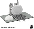 Umbra Udry Dish Rack and Microfiber Drying Mat – Space-Saving Design Folds Up - Image 4