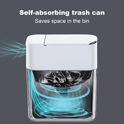MOPUP Bathroom Trash Can, Automatic Bagging Garbage Can, 3.5 Gallon Slim Smart - Image 2