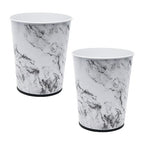 Bath Bliss 5 Liter Small Wastebasket | 2 Pack | Round Open Top | Trash Can | by BathBliss