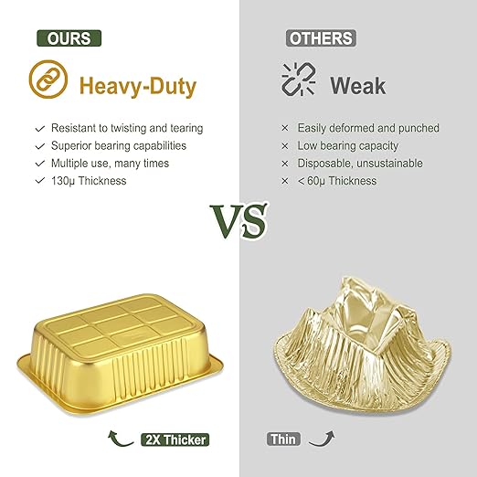 8.5" x 6.5" Heavy-Duty Aluminum Foil Pans - Image 5