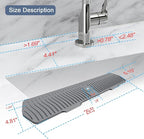 Sink Drain Mat Behind Faucet, Faucet Guard Draining Mat, 90° Foldable Tap - Image 2