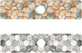2 Pack Hexagon Marble Sink Splash Guard Faucet Mat Gold Glitter Lines Marble by Unknown