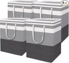 HomeHacks 4-Pack Large Laundry Basket, Waterproof, Freestanding Laundry Hamper by HomeHacks
