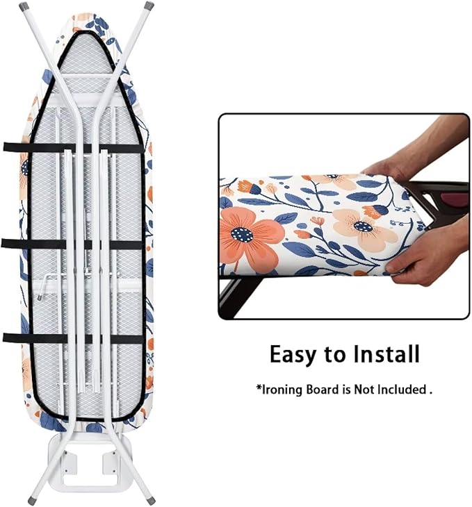 Flower Print Ironing Board Cover Universal Ironing Protector Fits Standard and - Image 4