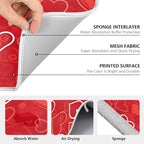 Red Hearts Cute Dish Drying Mat - Image 3