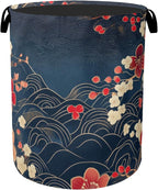 Japanese Cherry Blossom Laundry Basket, Space Saving Foldable Design by Gearsly