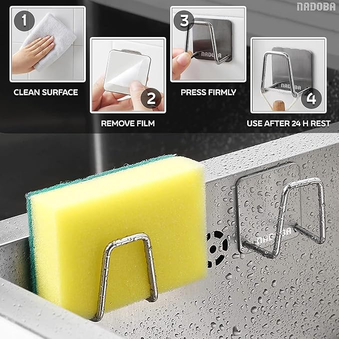 2Pcs Stainless Steel Sponge Holder - Image 3