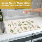 Kawani Sage Flower Herbs Dish Drying Mat - Image 7