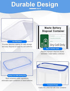 2 Pack Battery Disposal Container, Used Battery Containers - Image 3