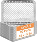 CYEAH 20 Pcs Aluminum Foil Pans, 16 x 12 in Large Aluminum Pans, Aluminum by CYEAH