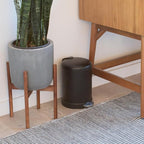 Glad Small Trash Can, 1.2 Gallon | Round Stainless Steel Garbage Bin - Image 6