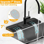17.7'' Folding Faucet Mat for Kitchen Sink Splash Guard Kitchen Sink Faucet Mat - Image 3