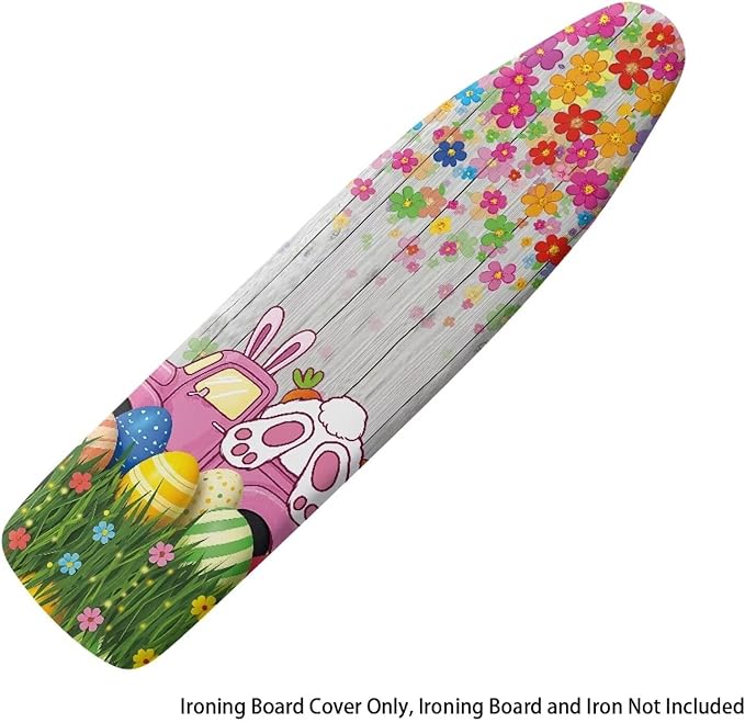 Bunny Ironing Board Cover Easter Standard Size Wood Print Ironing Board Dust - Image 6