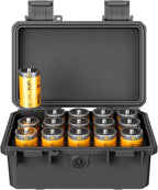 KIWIFOTOS 15 Slots C Battery Organizer Storage Case Heavy Duty IP67 Waterproof by KIWIFOTOS