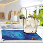 Super Absorbent Dish Drying Mat, Microfiber Fast-Drying Dish Mat, Kitchen Dish - Image 5