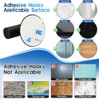 4 Pack Adhesive Hooks, Heavy Duty Adhesive Wall Hooks, Waterproof Stainless - Image 3