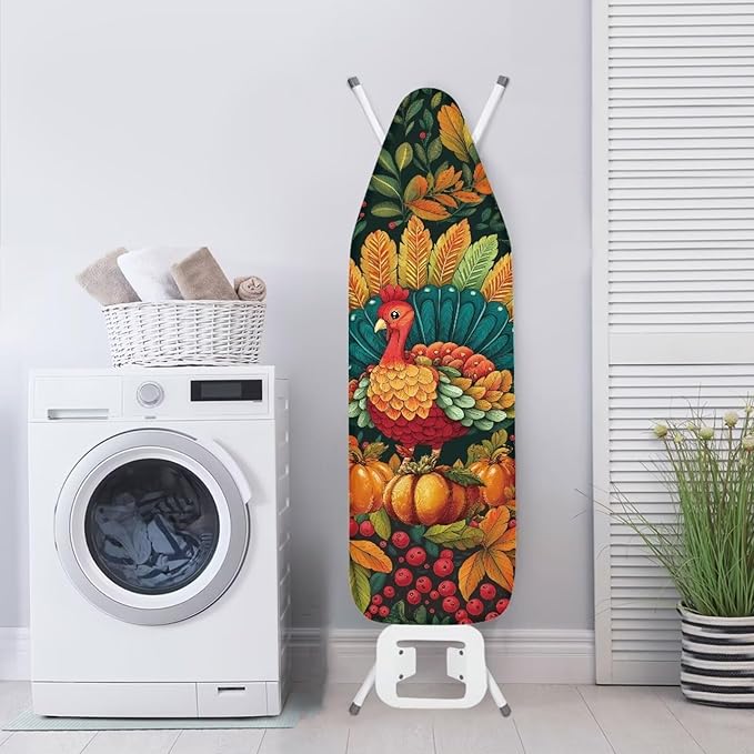Turkey Thanksgiving Ironing Board Cover Standard Size Holiday Ironing Board Pad - Image 3