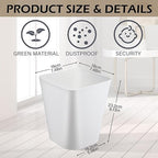 Hoolerry 9 Pieces Garbage Can 2 Gallon Small Trash Cans Bulk Bathroom Trash Bin - Image 2
