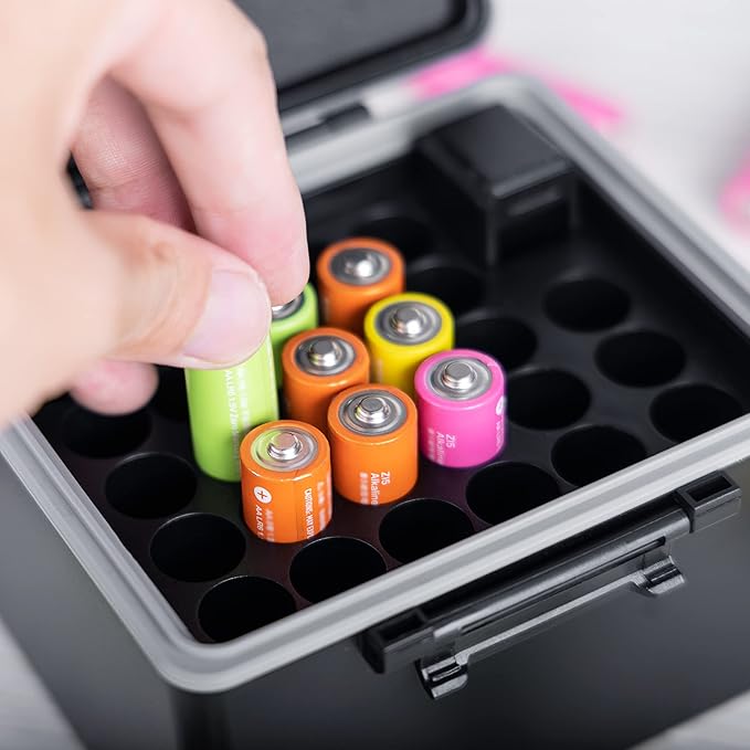 JJC AA Battery Case for 28x AA, AA Battery Storage Case - Image 4
