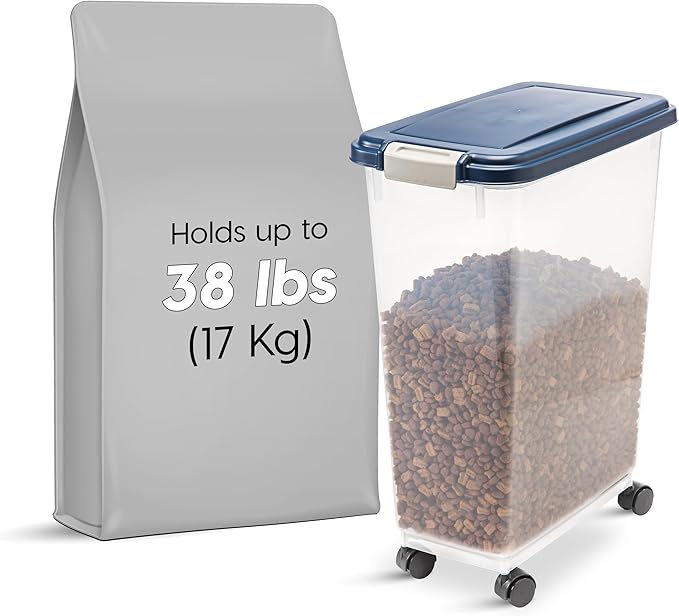 IRIS USA Airtight Dog Food Storage Container, Attachable Wheels, - Image 2