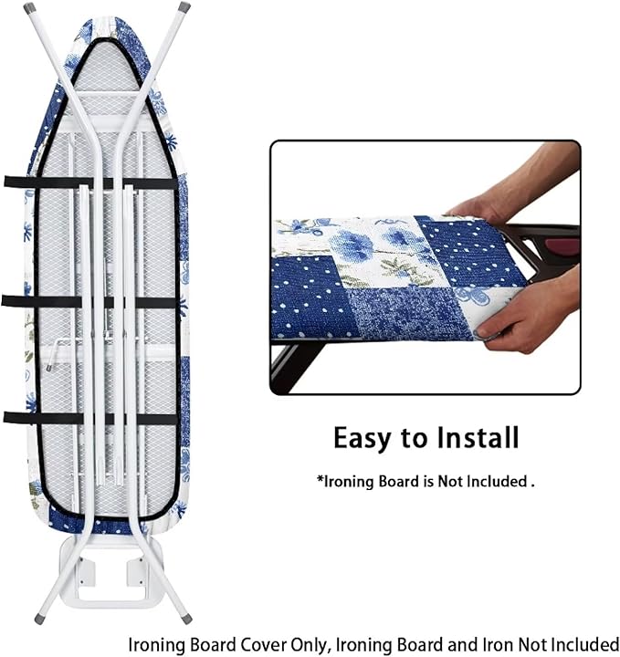 Sprowallow Flowers Ironing Board Cover Standard Size Scorch Resistant Padding - Image 4