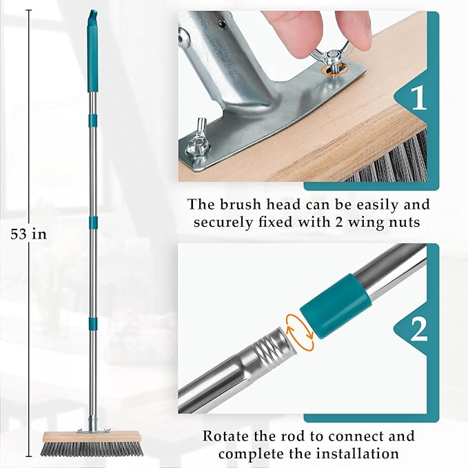 Stainless Steel Deck Scrub Brush - Image 3