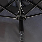 Blissun 7.5 ft Patio Umbrella, Yard Umbrella, Outdoor Market Umbrella with Push Button Tilt Crank (Black) - Image 3