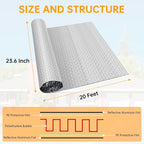 Reflective Foil Insulation, Double Reflective Bubble Insulation Sheet, Aluminum - Image 5