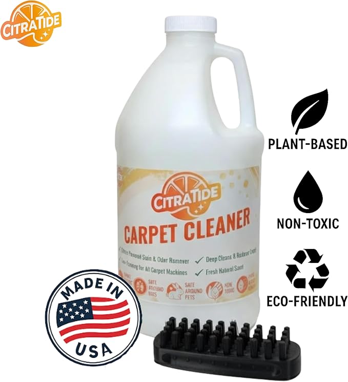 Carpet Cleaner Concentrate + Free Scouring brush – USA Made Enzymatic Citrus - Image 9