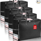 4Pack 105L Extra Large Blanket Comforter Storage Bags, Foldable Storage Bags by Eunhdet