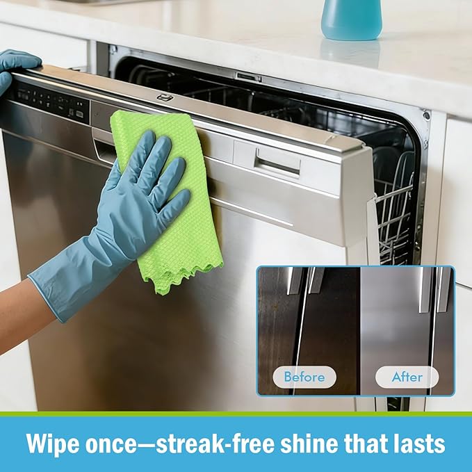 AIDEA Microfiber Glass Cleaning Cloths, Lint Free Magic Cleaning Cloth - Image 5