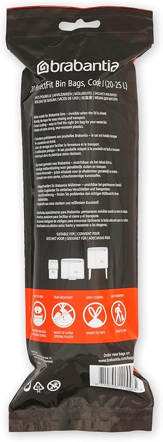 Brabantia PerfectFit Trash Bags High Quality Thick Plastic Trash Can Liners - Image 2