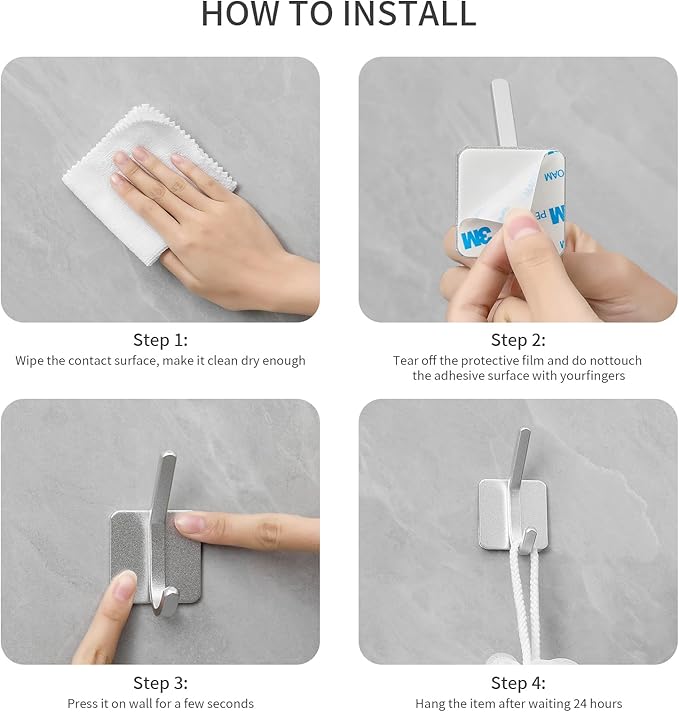 Paoli Heavy Duty Adhesive Wall Hooks - Image 4