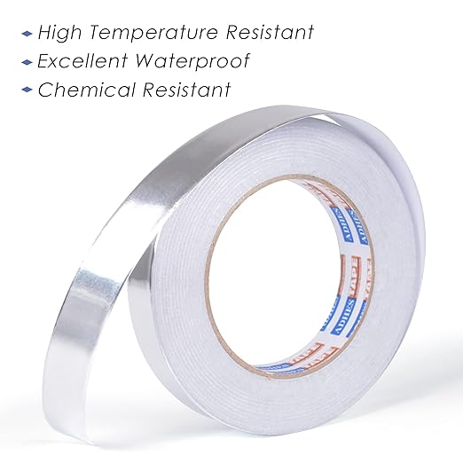 ADHES TAPE Aluminum Foil Tape, Heat Resistant, Waterproof, 0.78 inch x164 Feet - Image 2