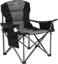 ALPHA CAMP Heavy Duty Camping Chair 500LBS Capacity, Oversized Folding Chair for Heavy People, Padded Portable Outdoor Chair with Cooler Bag & Cup Holder for Camping, Fishing, Beach by ALPHACAMP