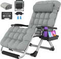Suteck Oversized Zero Gravity Chair,33In XXL Outdoor Recliner Chair w/Removable Cushion&Headrest, Camping Lounge Chair w/Upgraded Lock&Footrest, Reclining Patio Chairs for Indoor Outdoor,500LBS by Suteck