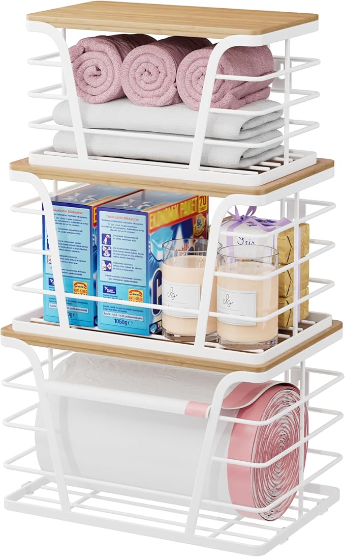 3 Pack Trash Bag Holder Dispenser, Kitchen Organization and Storage, Stackable by TrashBagHolder