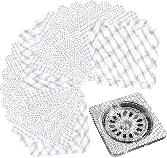20 Pack Disposable Shower Drain Cover Hair Catcher 4" X 4" Shower Drain Mesh by Unknown