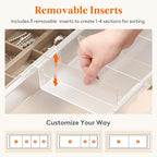 Lifewit Sliding Makeup Drawer Organizer, Fits 13-20" Deep Drawers, Extendable - Image 5