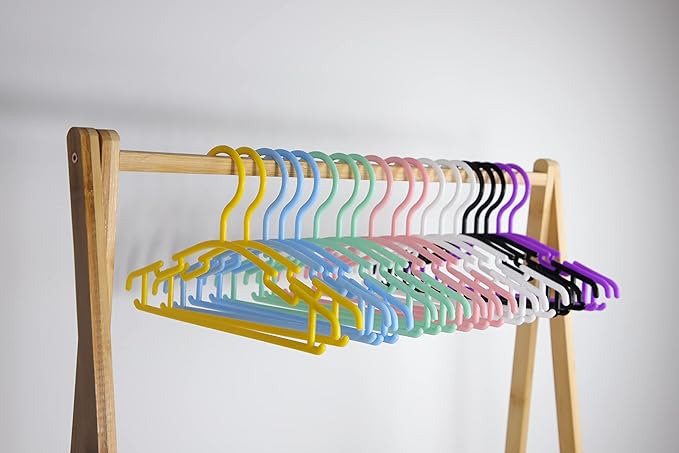 GoodtoU Plastic Childrens Hangers 60 Pack, Lightweight, Kids Hangers, Closet - Image 4