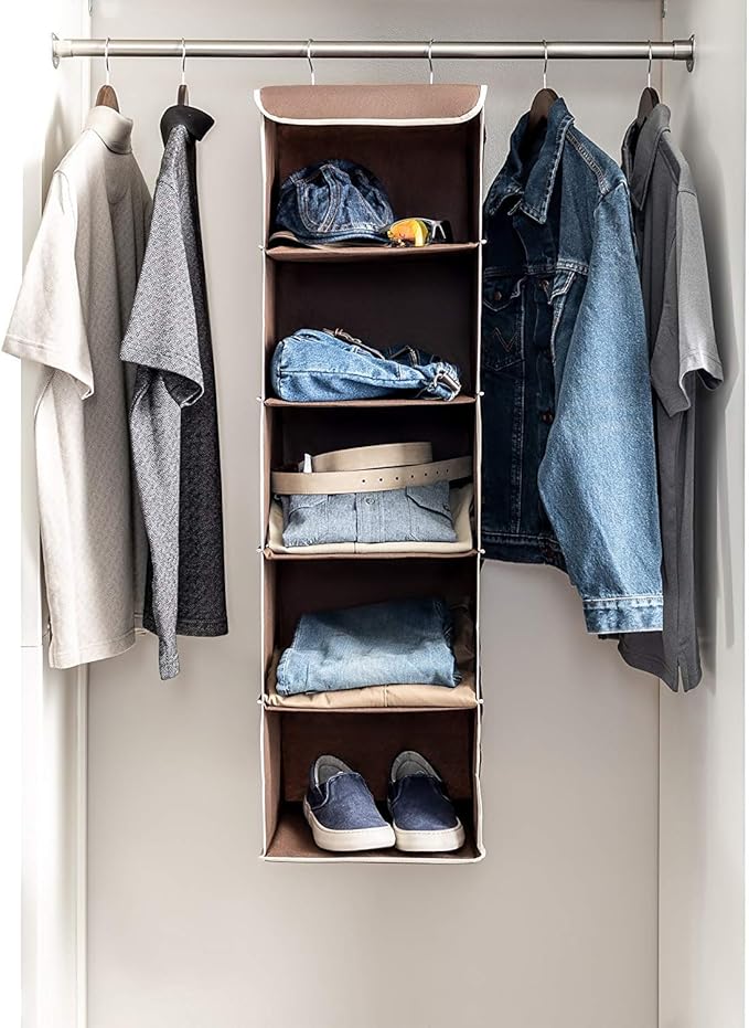 ZOBER Hanging Closet Organizer, 5-Shelf - Image 2