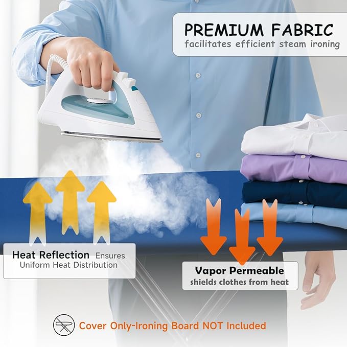 Ironing Board Cover, Full Size Scorch Resistant Padding, Silicone Coating - Image 4
