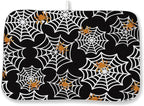 Halloween Dish Drying Mat 18x24 Inch Black Orange Golden Spider Webs Drying Mat by DAFENA